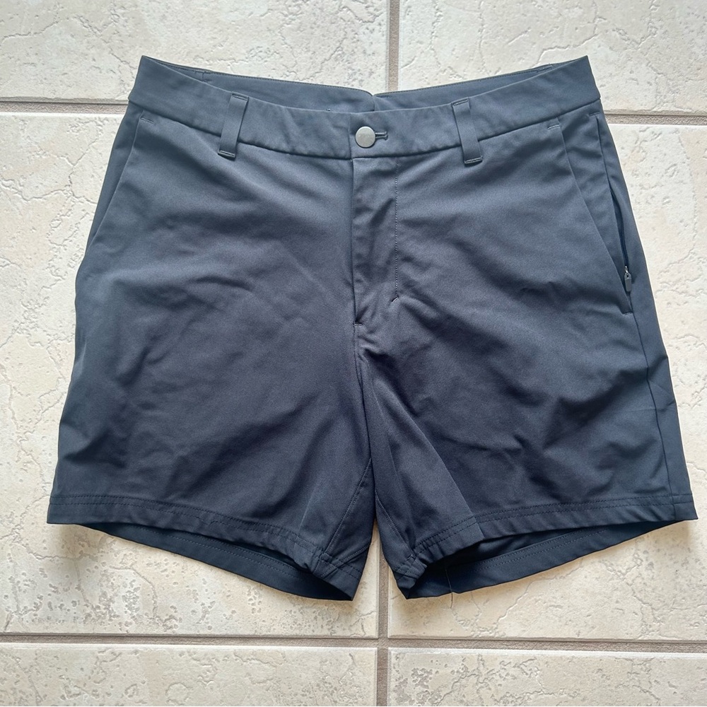 lululemon MENS BLACK Commission Classic-Fit Short SIZE 31  5.5” Warpstreme